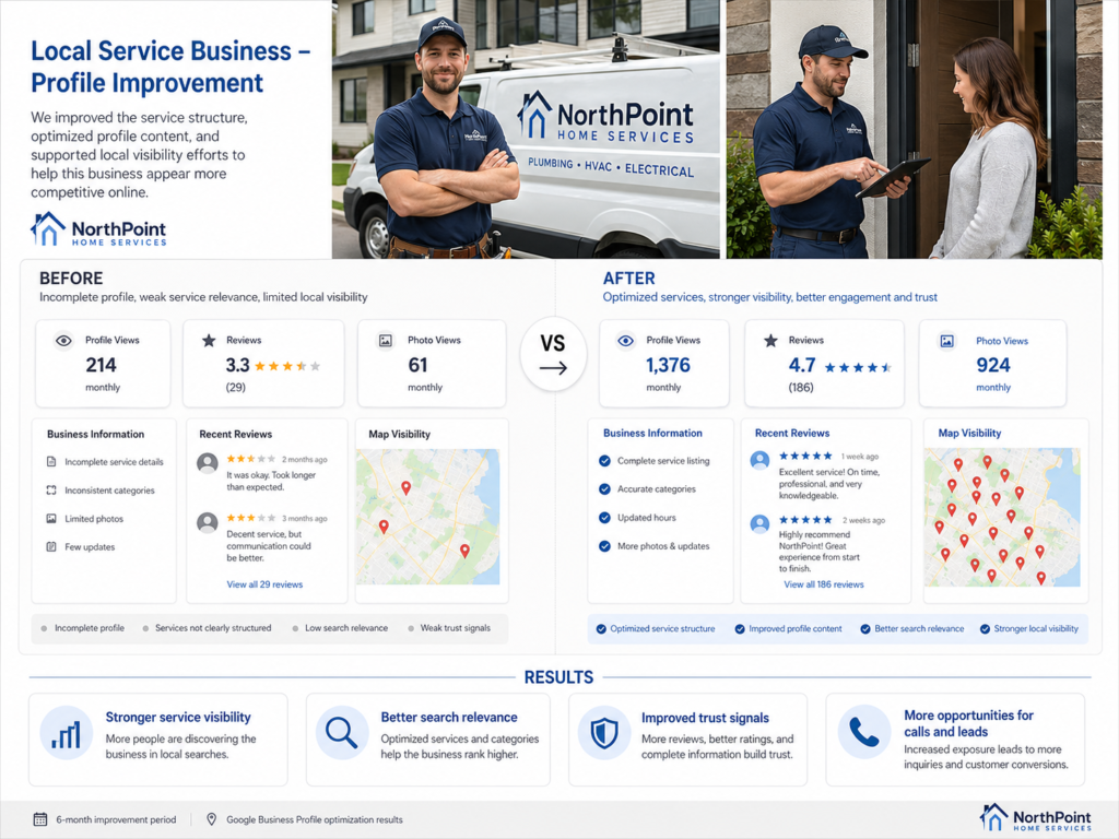 Local business improving visibility on Google Maps