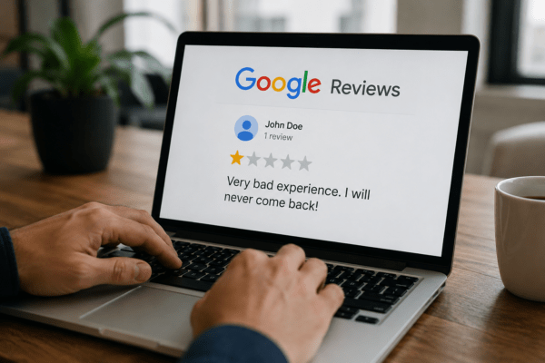 Google review from someone who was never a customer